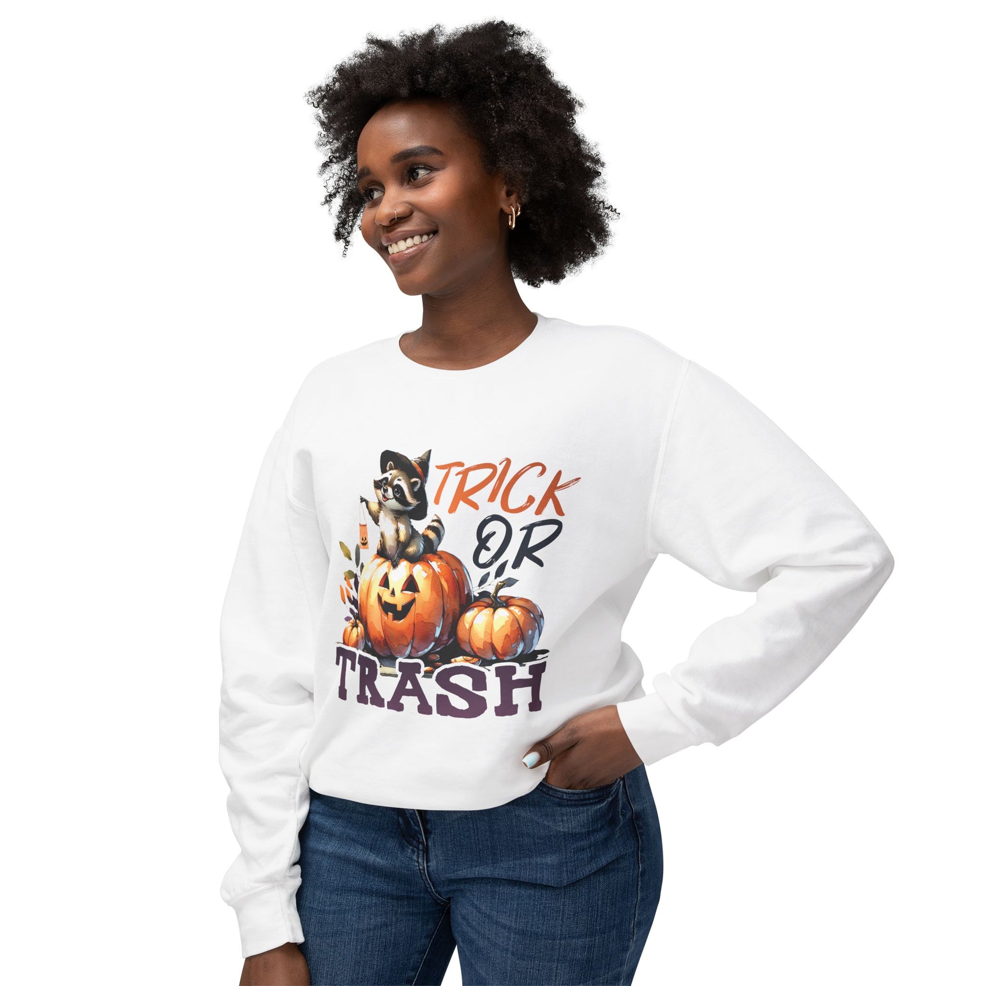&quot;TRICK OR TRASH&quot; Sweatshirt