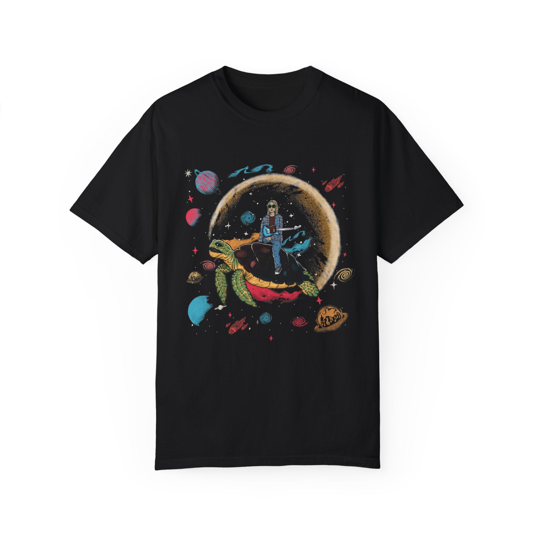 "Kurt Kobain On A Space Turtle" T-Shirt