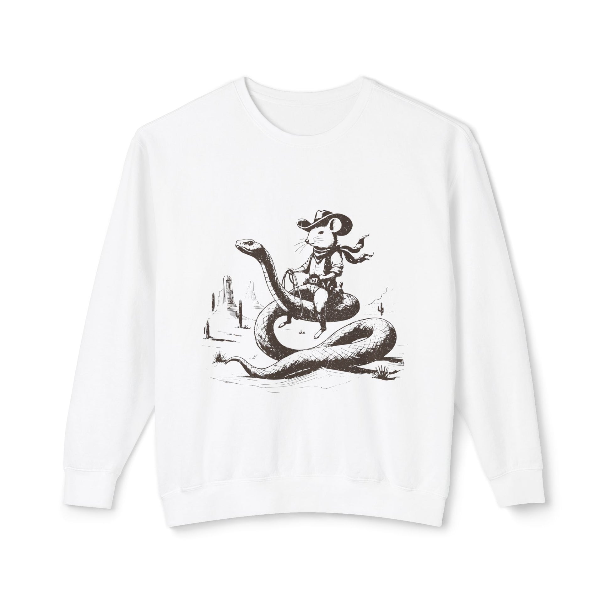 &quot;Mouse Riding a Snake&quot; Sweatshirt