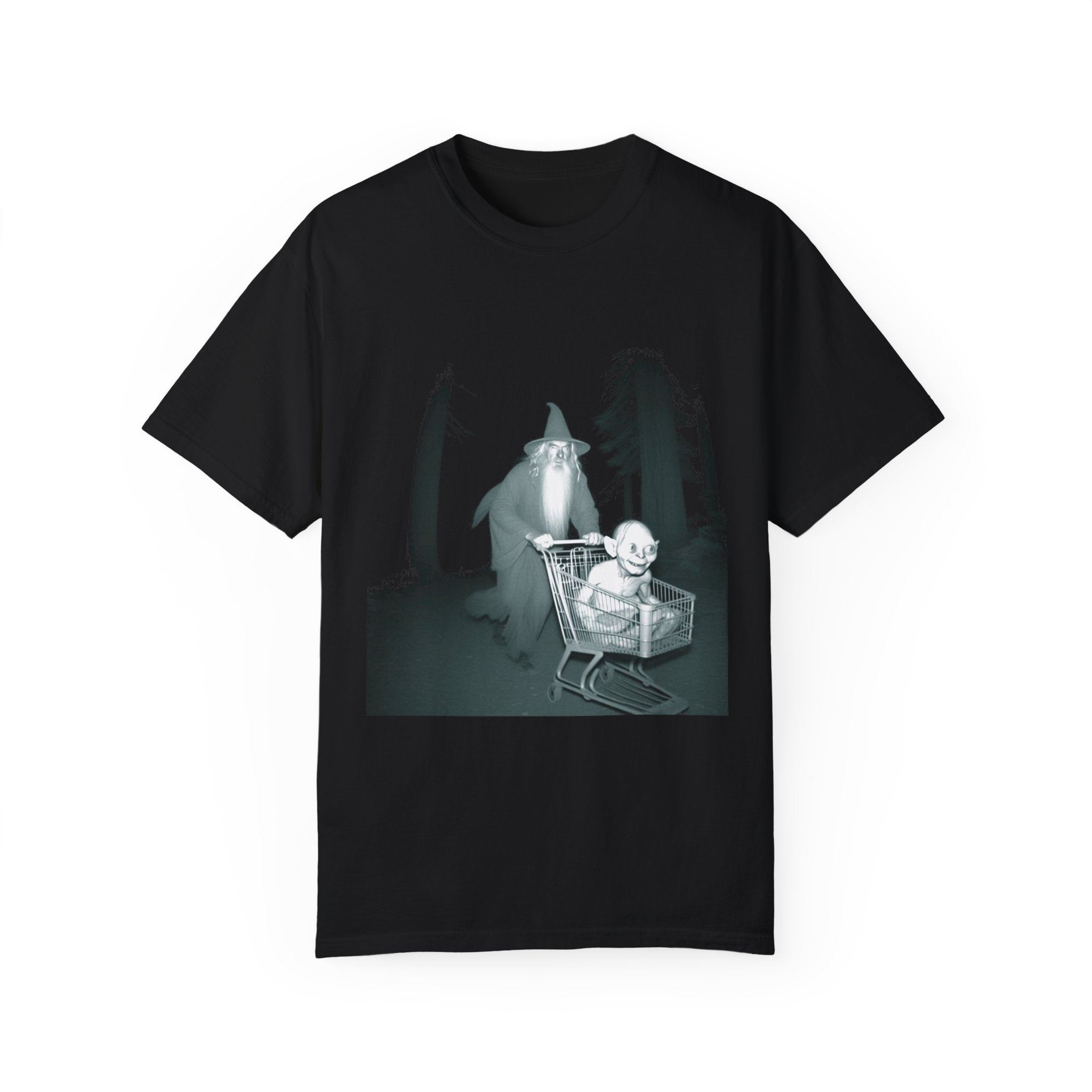 "Wizard's Nighttime Shopping with Gollum" T-shirt