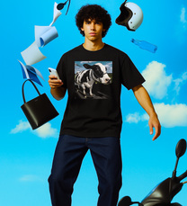 &quot;Rolling Cow&quot; T-Shirt