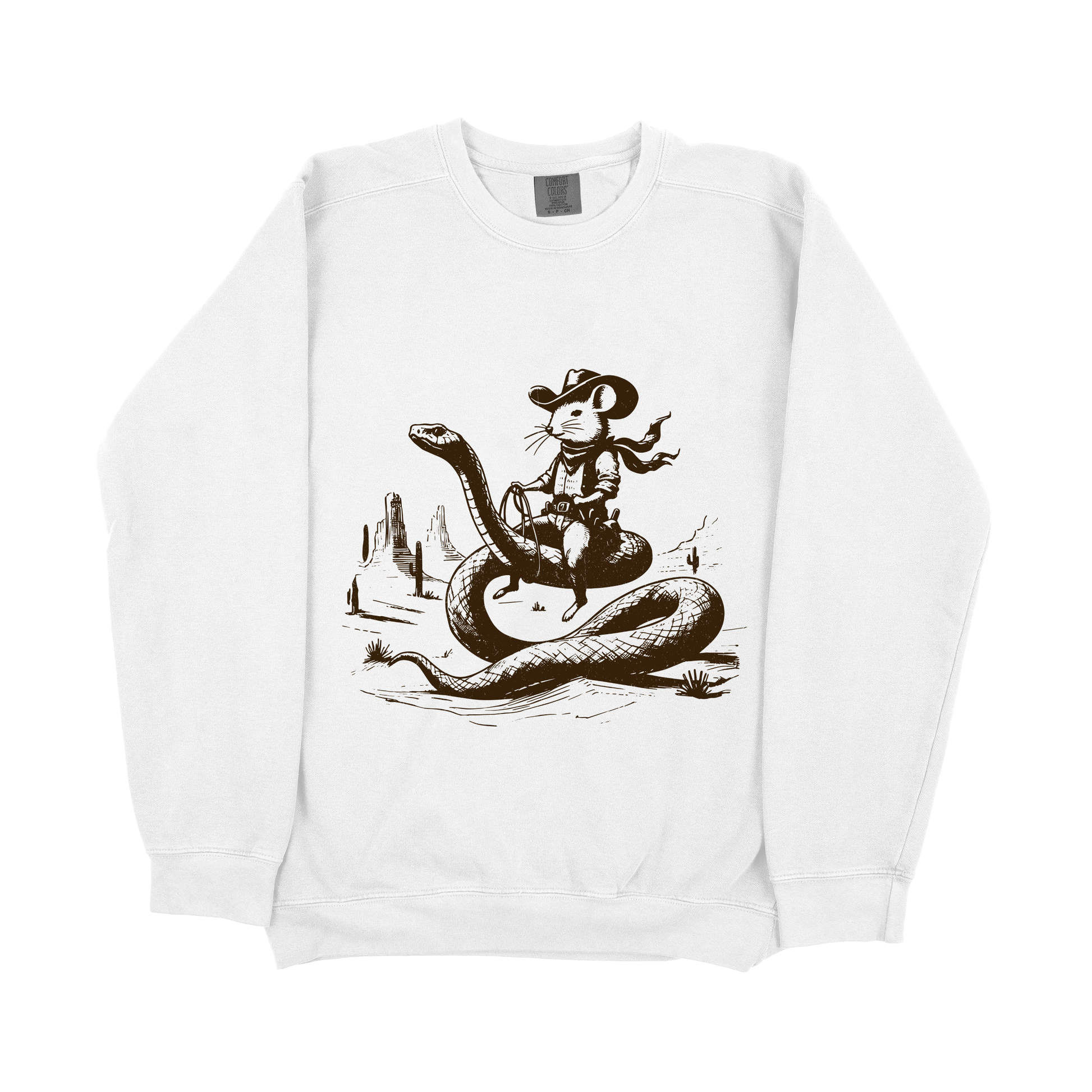 &quot;Mouse Riding a Snake&quot; Sweatshirt