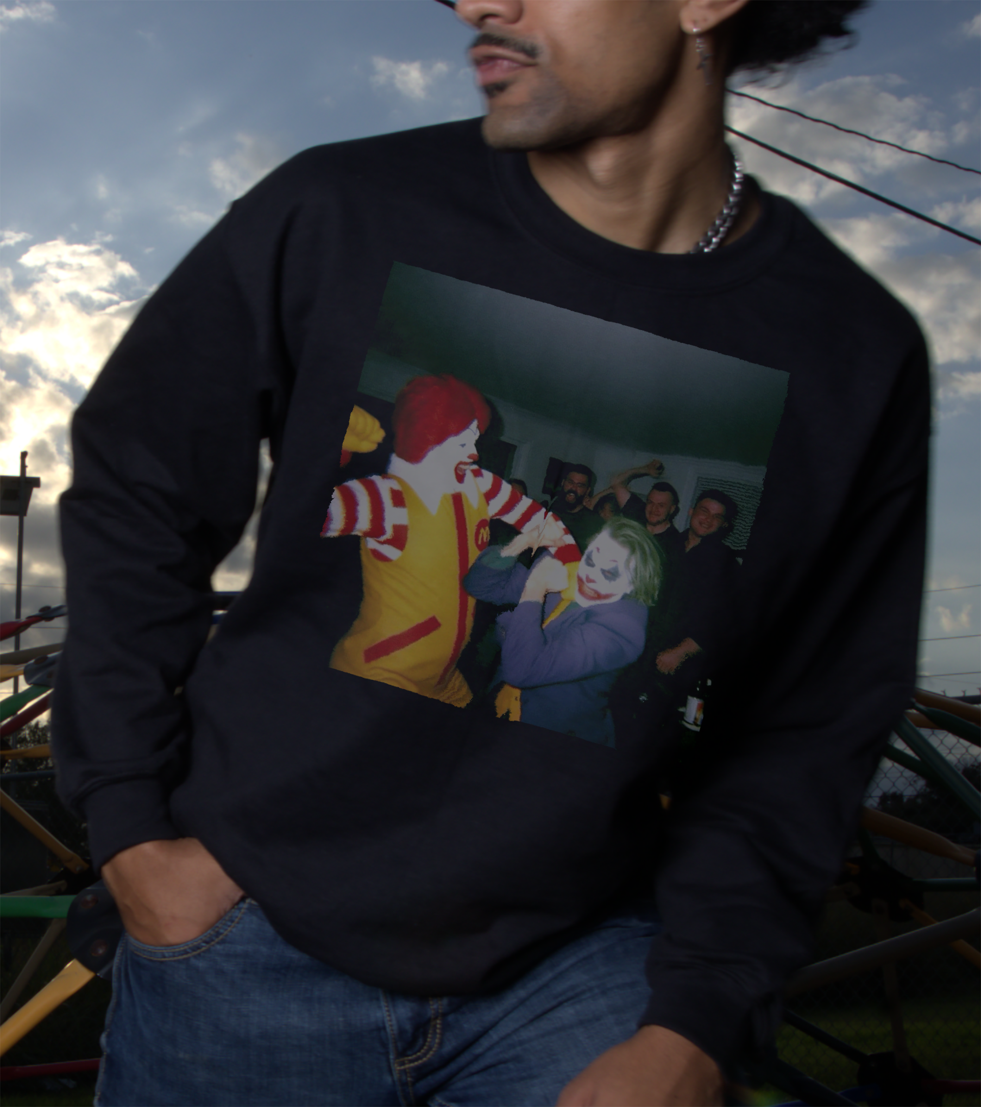 "Clown Showdown: Ronald vs. Joker" Sweatshirt