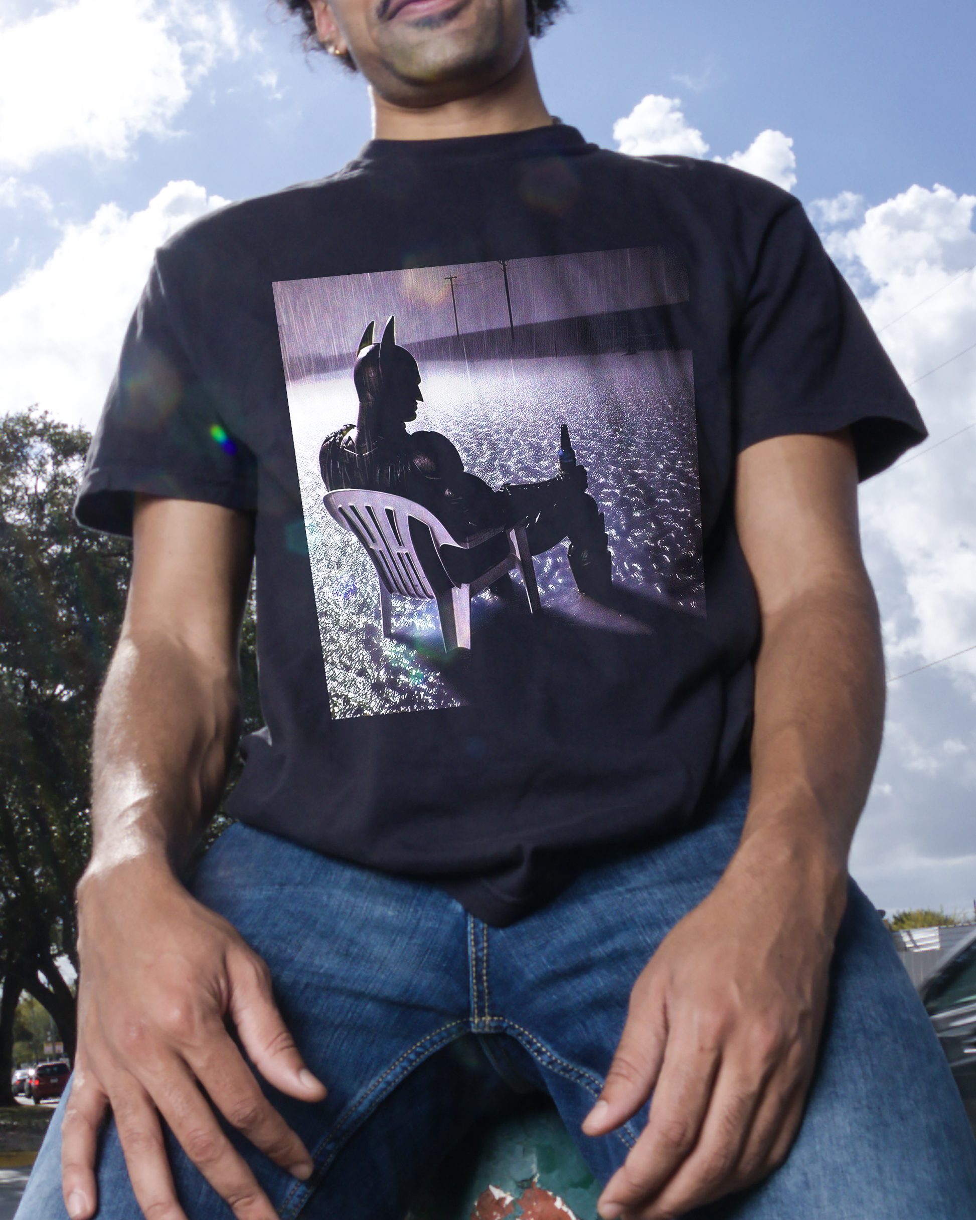 &quot;Batman in the Rain: A Night Off&quot; T-shirt