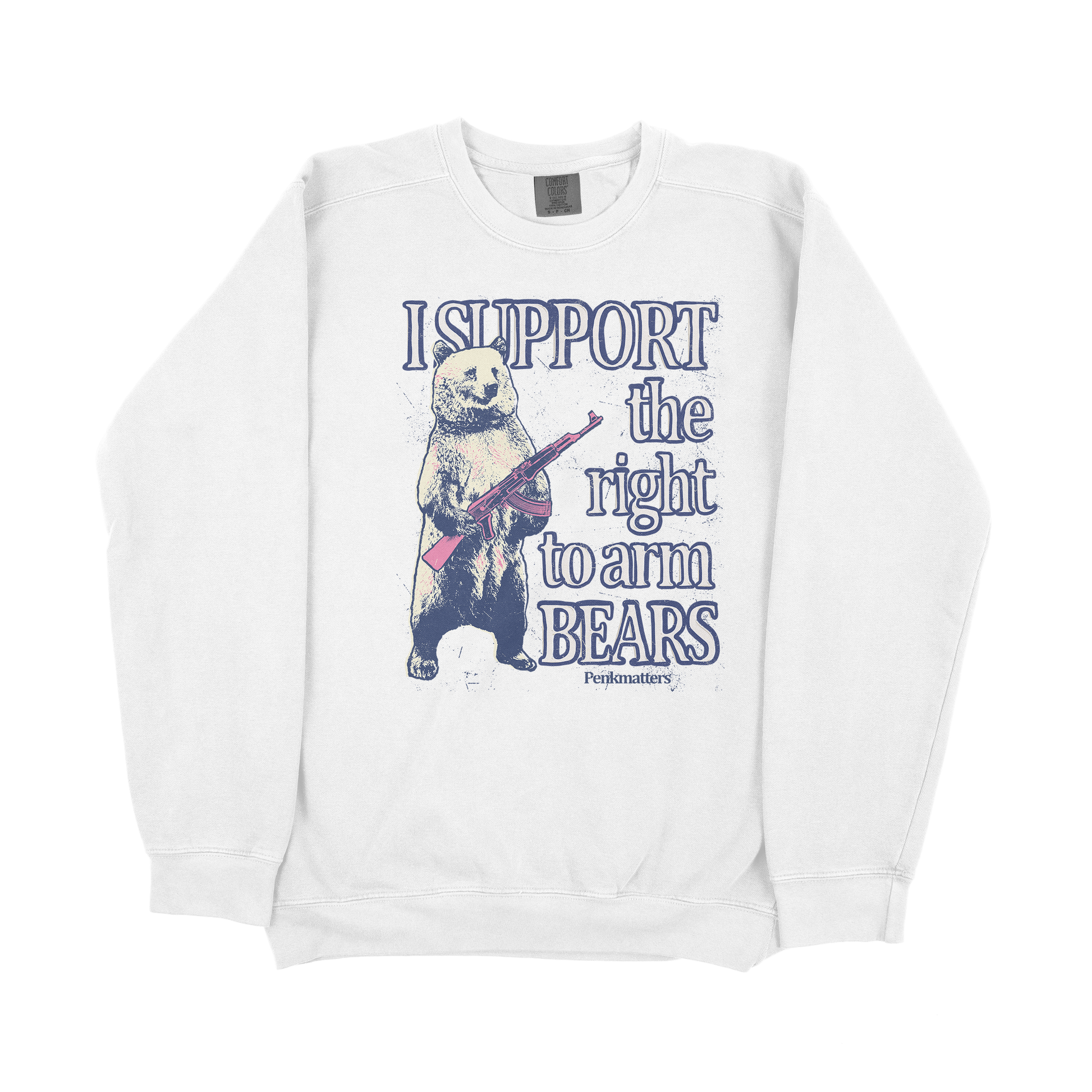 Arm Bears sweatshirt with a witty graphic pun design.