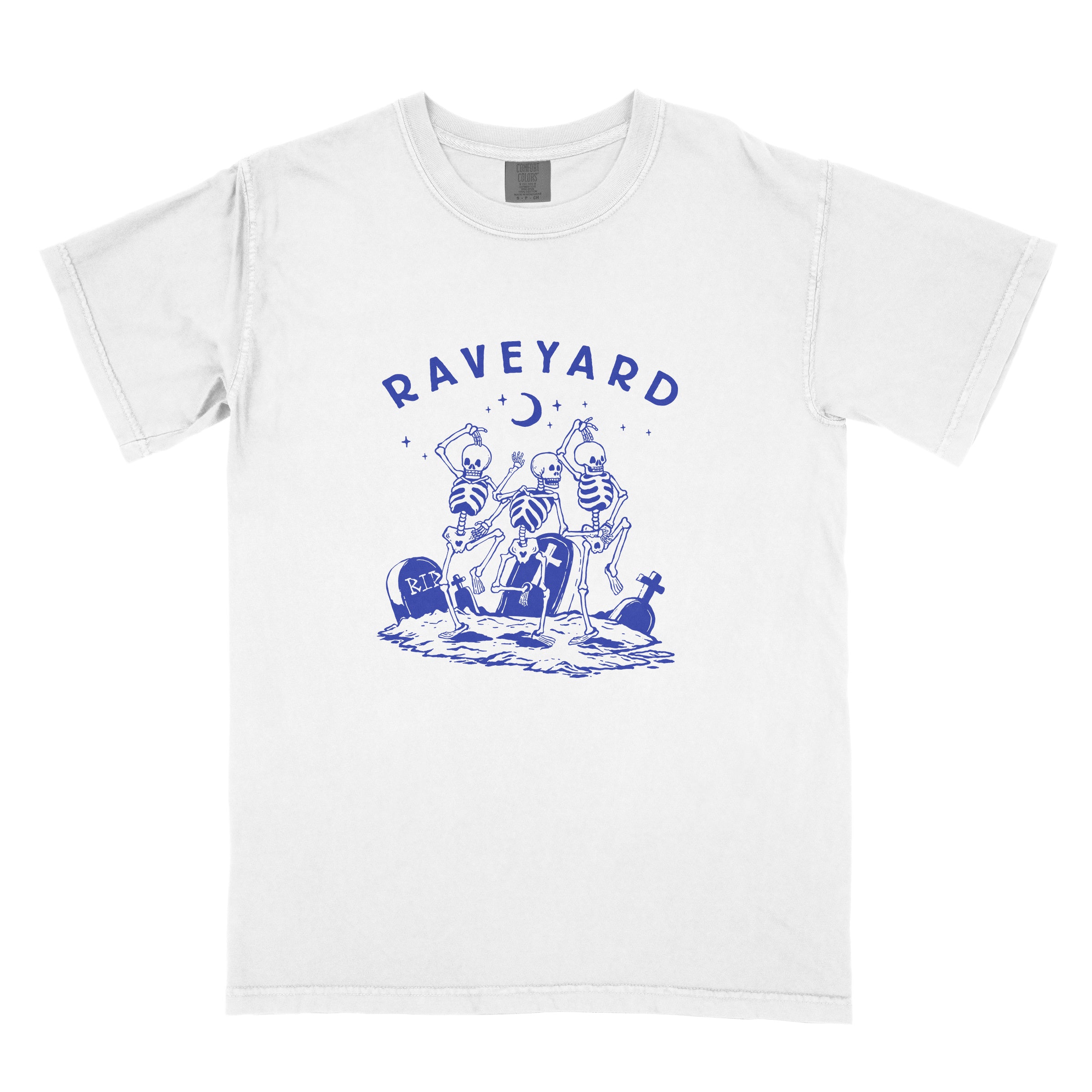 Raveyard graphic t-shirt perfect for music and meme fans.